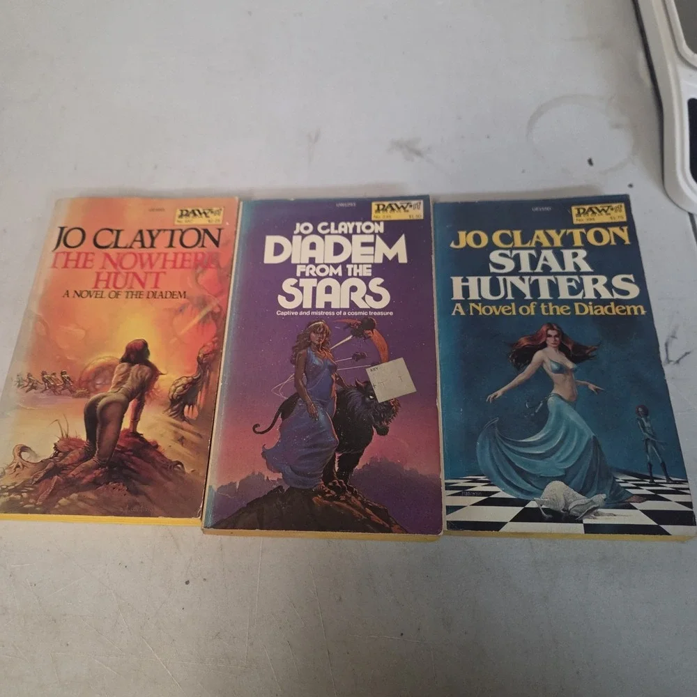 Jo Clayton Diadem Books Lot 3 Diadem from the Stars Star Hunters Vtg Sci Fi DAW